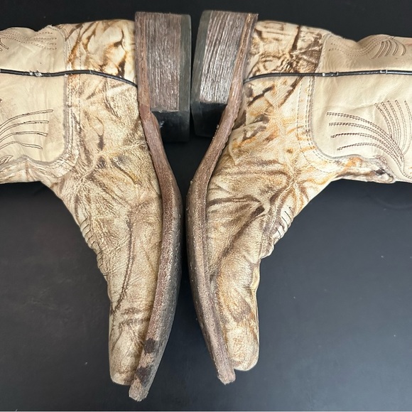 Nocona Desert Flower Camo Embroidered Pull-On Western Boots Men's Size 6.5B - Picture 6 of 13